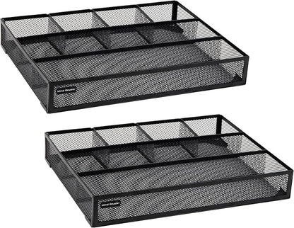 Mind Reader Drawer Organizer, Desk Org, Utensil Organizer, Metal Mesh - Image 8