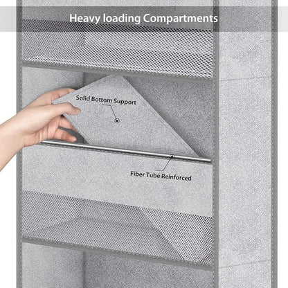Univivi 6-Shelf Over Door Hanging Organizer Fabric Baby Door Storage - Image 5