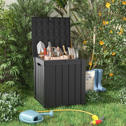 50 GallonOutdoor Storage Box, Resin Deck Boxes Waterproof, IndoorOutdoor Bin - Image 3