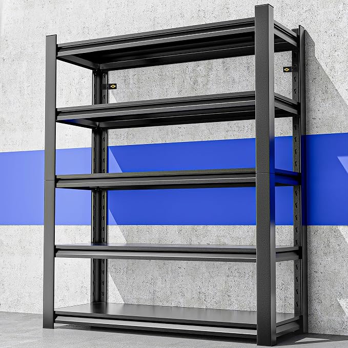 78" H 47.2" Wide Garage Shelving, Thickened Heavy Duty Metal Shelving by HzdbhdGarageShelving