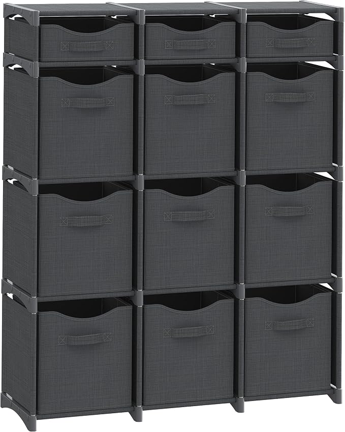 12 Cube Closet Organizers And Storage | Includes All Storage Cube Bins | Easy by Neaterize