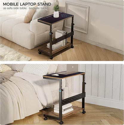 EUREKA ERGONOMIC PC Stand Computer Cart, Height Adjustable Tower Stand 2-Tier - Image 8