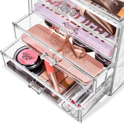 Sorbus Acrylic Makeup Organizer Set, 4-Drawer Vanity & Countertop Cosmetic - Image 7