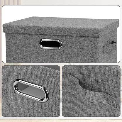 Medium 15" 21 Quart Collapsible Stackable Storage Bins - Image 6