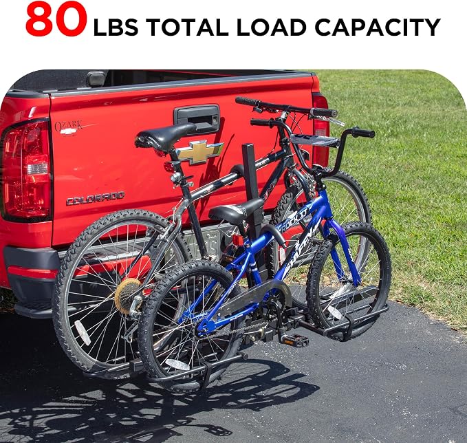 Young 2 Bike Rack Hitch Mount Foldable Platform Style, Bicycle Carrier - Image 2