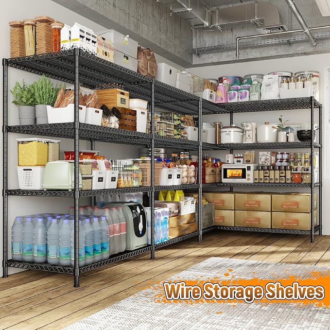 REIBII 81.5''W Storage Shelves 3680LBS Garage Shelving Heavy Duty 4 Tier Metal - Image 8