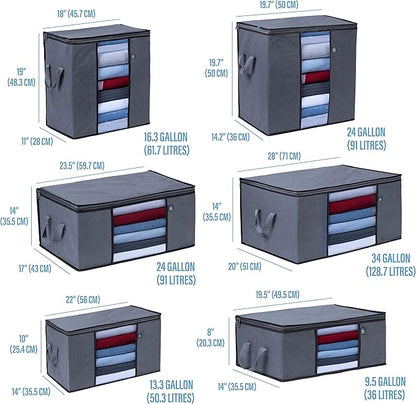 VENO 3 Pack Large Clothes Storage Bag Organizer - Image 5