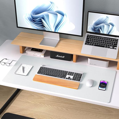 Aothia Leather Desk Pad Protector, Office Mat, Large Mouse Pad, Non-Slip PU - Image 8
