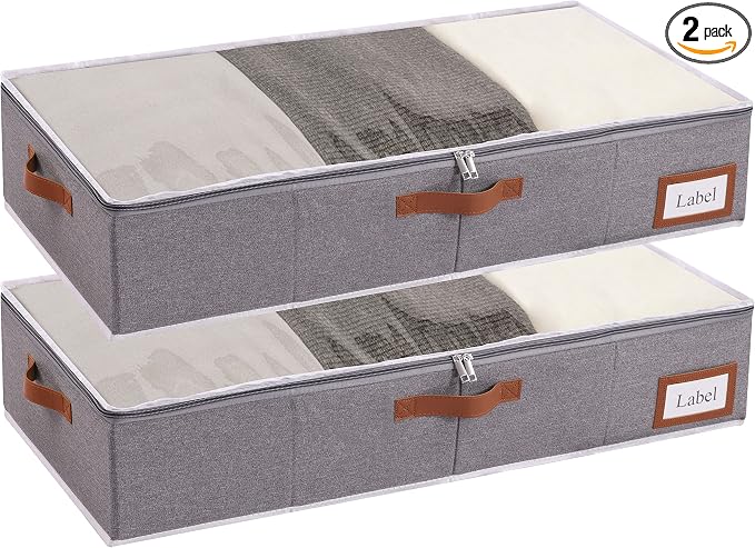 Yawinhe Under Bed Storage, 2 Pack Closet Organizers, Collapsible Container Bags by Yawinhe
