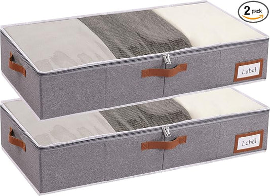 Yawinhe Under Bed Storage, 2 Pack Closet Organizers, Collapsible Container Bags by Yawinhe