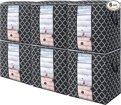 WISELIFE Storage Bags 6 Pack/100L Large Blanket Clothes Organization and by WiseLife