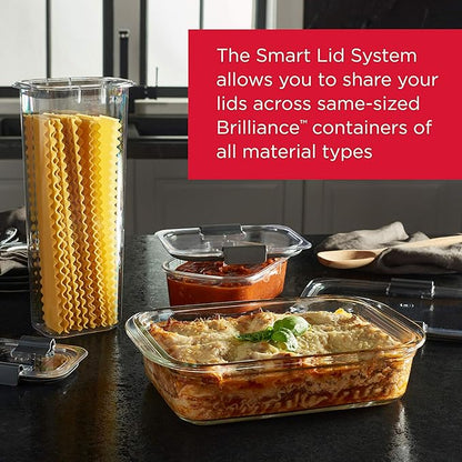 Rubbermaid Brilliance Glass Food Storage set of 4 containers 8 total pieces - Image 4
