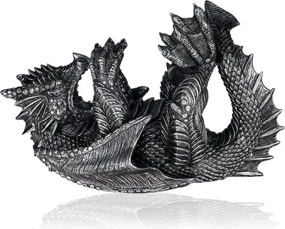 True 10143 Polyresin Dragon Wine Bottle Holder Decorative, Single Wine Bottle by True