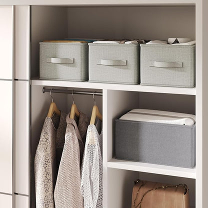 3 Pack Fabric Storage Bins for Shelves | 16.25x12x10in Closet Storage Baskets | - Image 9