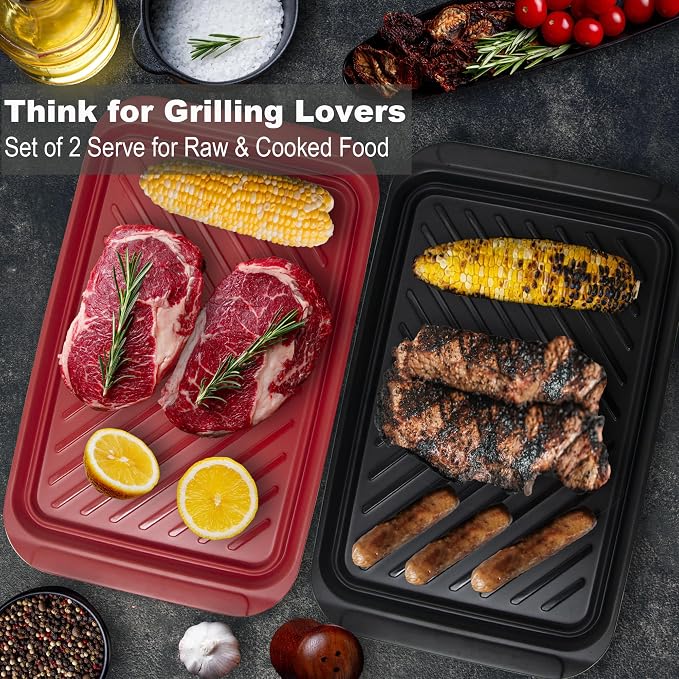 Grilling Prep and Serve Trays, BBQ Platter - Image 2