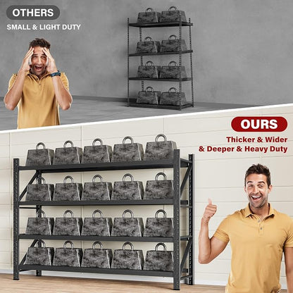 48" Wide Heavy Duty Garage Shelving Units, 3000LBS 24 Deep Storage Shelves - Image 8