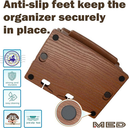 MED Wood Phone Docking Station – Nightstand Desk Organizer - Image 8