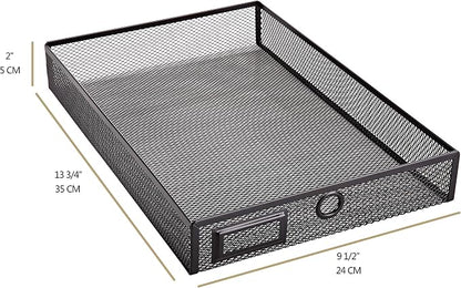 Annova Desk Organizer Wire Mesh 3 Tier Sliding Drawers Paper - Image 4