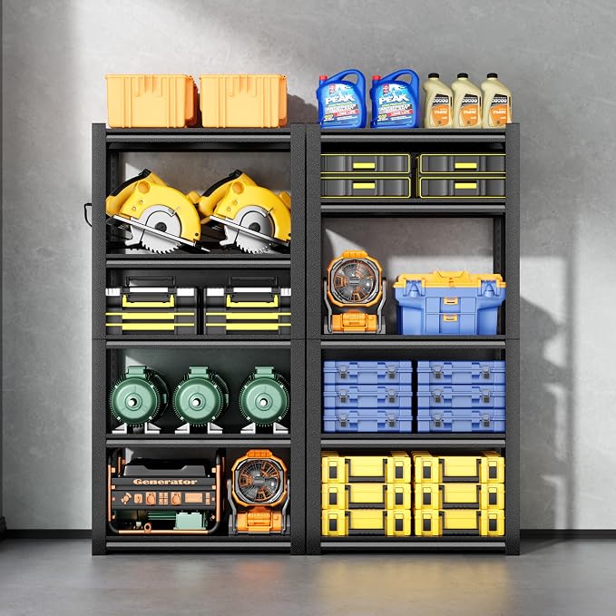 24" W Garage Shelving, 5-Tier Heavy Duty Shelving Unit, 3000LBS Adjustable - Image 5