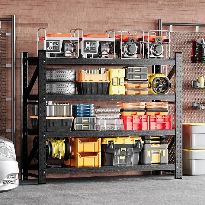 MIIIKO 48" W Storage Shelves, 3000LBS Metal Garage Storage Shelving, Heavy Duty - Image 7