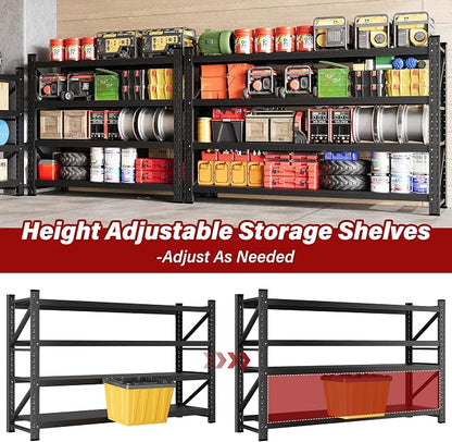 48" Wide Heavy Duty Garage Shelving Units, 3000LBS 24 Deep Storage Shelves - Image 6