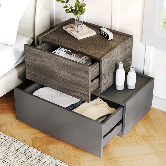 Modern Nightstand Stackable Storage Drawers, Modular Bedroom Furniture Set - Image 4