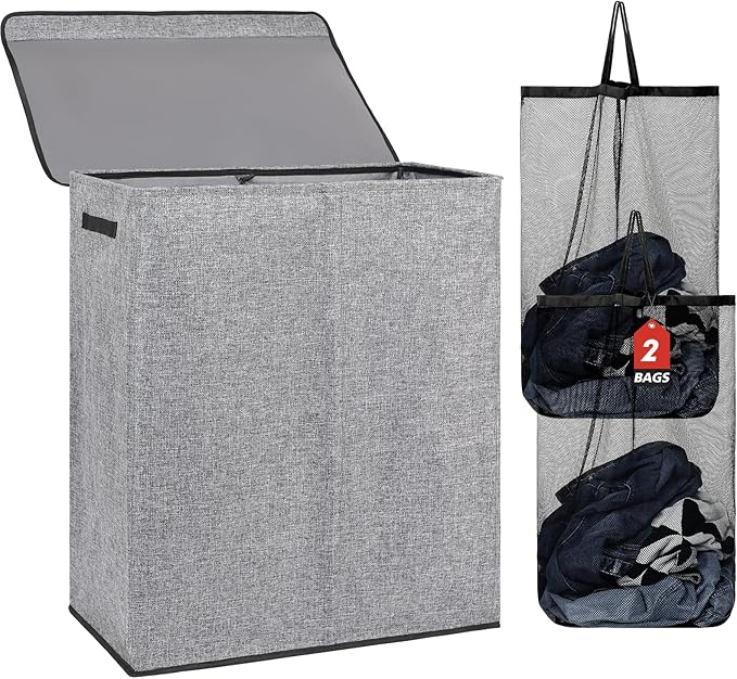 DOKEHOM 150L Double Laundry Basket by DOKEHOM