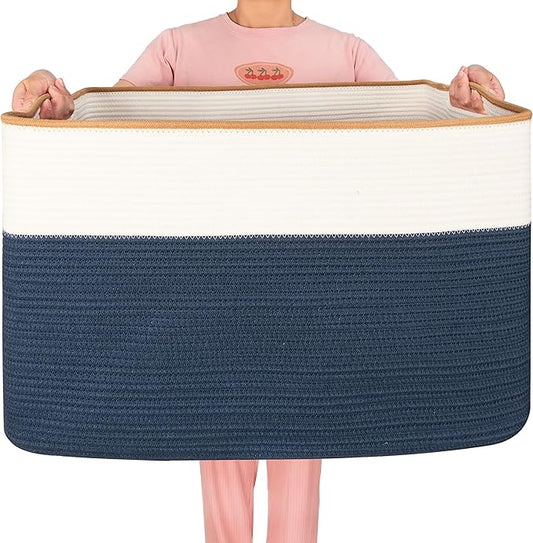 MINTWOOD Design 112L Extra Large Blanket Basket Holder Living Room, Dog Toy by MINTWOODDesign
