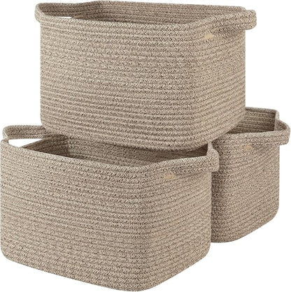 Storage Basket for Organizing, Woven Baskets for Storage, Rectangle Decorative by OIASKET