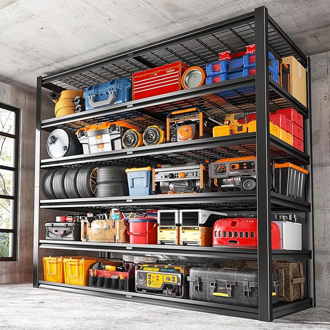 REIBII Garage Shelving 3500LBS, 6 Tier Storage Shelves, Adjustable Heavy Duty by REIBII