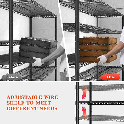 REIBII Storage Shelves 3200 LBS Capacity Wire Shelving - Image 7
