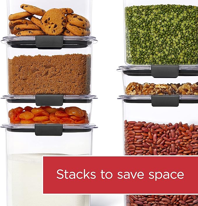Rubbermaid Brilliance Pantry Food Storage Container Set, Airtight & Leak-Proof - Image 6