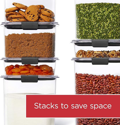 Rubbermaid Brilliance Pantry Food Storage Container Set, Airtight & Leak-Proof - Image 6