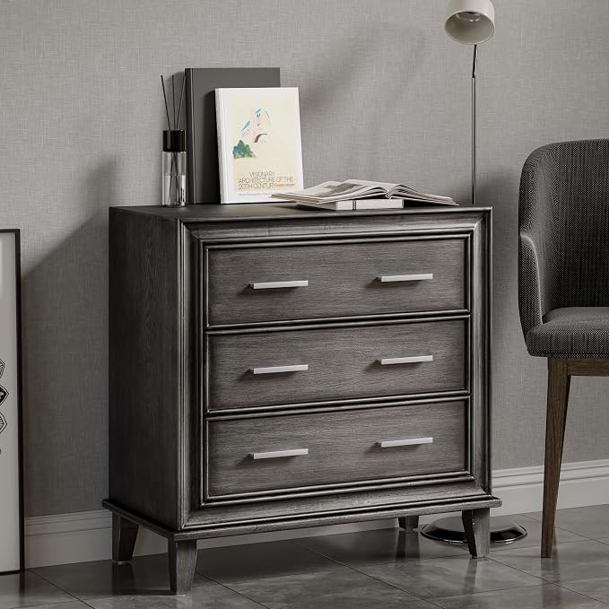 COZAYH Modern 3 Drawer Nightstand, Wood Dresser - Image 3