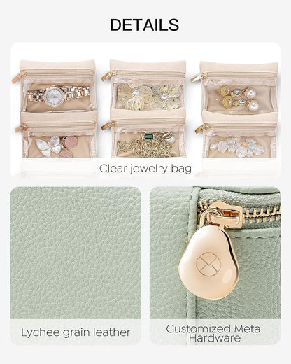 Vlando Jewelry Box with 6 Velvet Jewelry Bags Travel Jewelry Case - Image 3