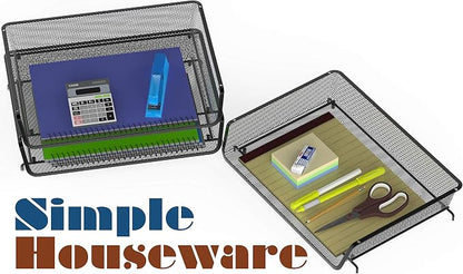 Simple Houseware Stackable Wide Entry Desk File Document Letter Tray Organizer - Image 4