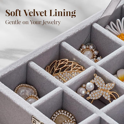 48 Grid Earring Organizer and Storage: Velvet Jewelry Tray - Image 4