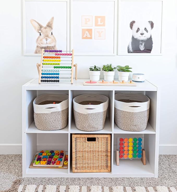 OrganiHaus Set of 3 Woven Storage Baskets - Image 4
