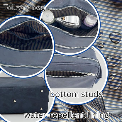 Dopp Gift Large Travel Toiletry Bag Premium Quality PU Leather Two compartments - Image 6