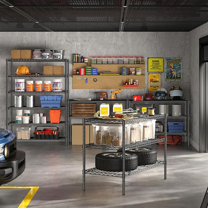 6Tier Metal Shelving Unit Storage Shelves. 1200LBS Wire Shelving Rack Heavy Duty - Image 9