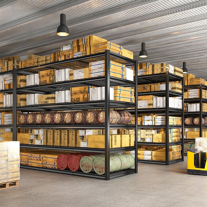 REIBII 60" W Garage Shelving, 3000LBS Metal Shelving Units, 6 Tier Storage - Image 9