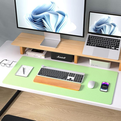 Aothia Leather Desk Pad Protector, Mouse Pad, Office Desk Mat, Non-Slip PU - Image 9
