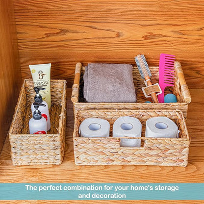 VATIMA Large Water Hyacinth Storage Baskets - Image 7
