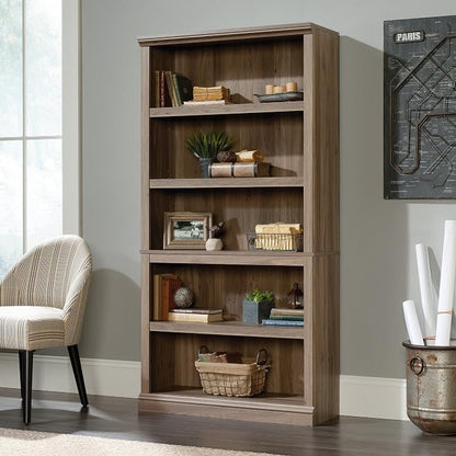 Sauder 5 Tier Book Shelf Wooden Bookcase Multipurpose Bookshelf - Image 2