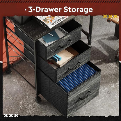 DEVAISE Mobile File Cabinet, Rolling Printer Stand - Image 5