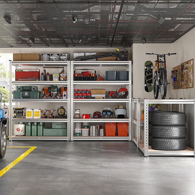 REIBII 2020LBS Garage Shelving Heavy Duty 5 Tier Storage Shelves Adjustable - Image 2