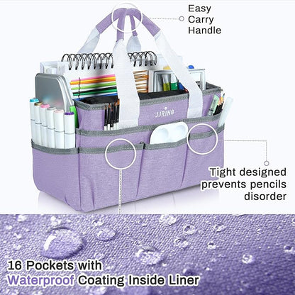 JJRING Craft Organizer Tote Bag, Art Storage Caddy - Image 4
