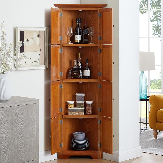 72" H Farmhouse Corner Storage Cabinet - Image 8