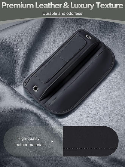 Universal Fit Premium Leather Car Seat Gap Filler Organizer, Center Console - Image 4