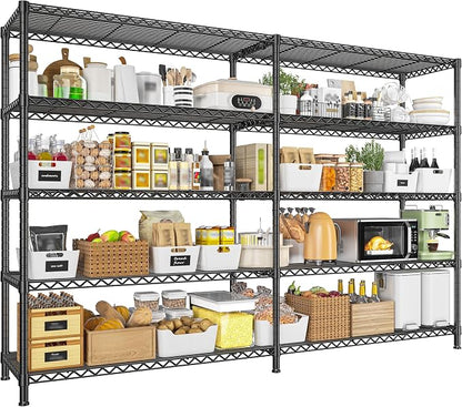 REIBII 73''W Storage Shelves Load 1650 LBS Metal Shelving 5-Tier Wire Shelving by REIBII